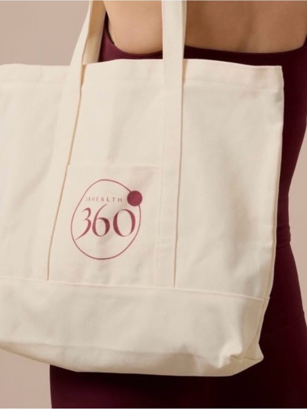 JSHealth Canvas Tote Bag in Cream